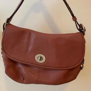Coach Plum leather legacy shoulder bag
